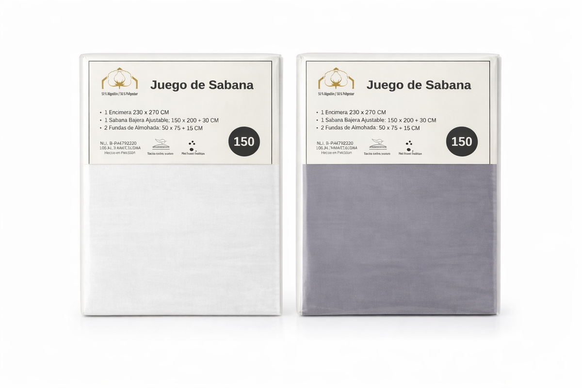 Juego de Sábanas 50% Algodón